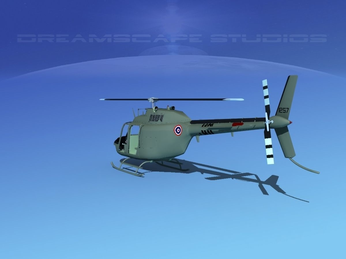 Bell OH-58B Royal Thai Army 3D model_2