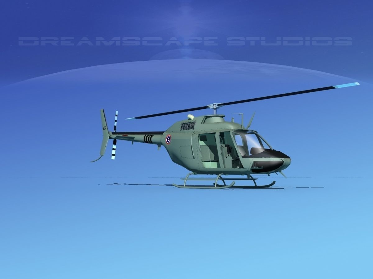 Bell OH-58B Royal Thai Army 3D model_4