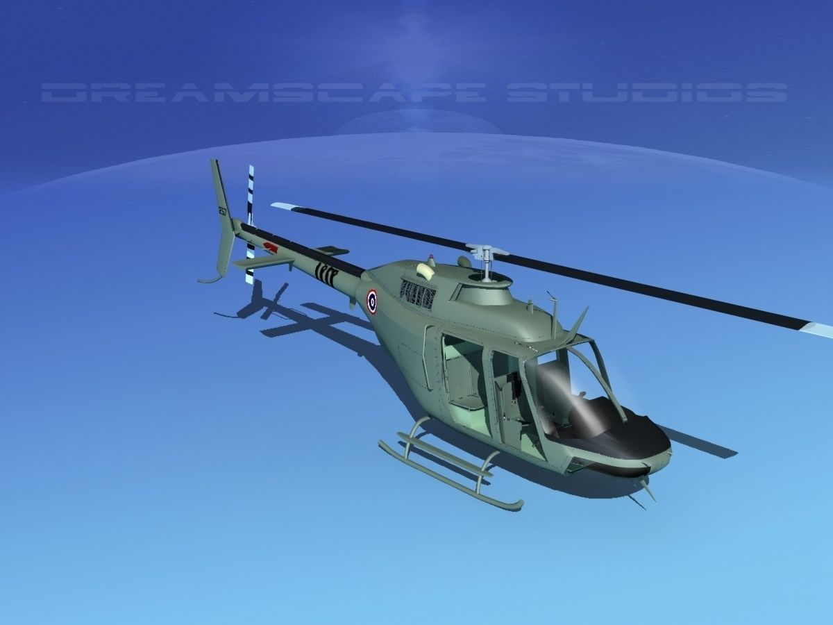 Bell OH-58B Royal Thai Army 3D model_10