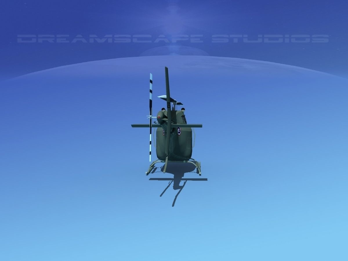 Bell OH-58B Royal Thai Army 3D model_1