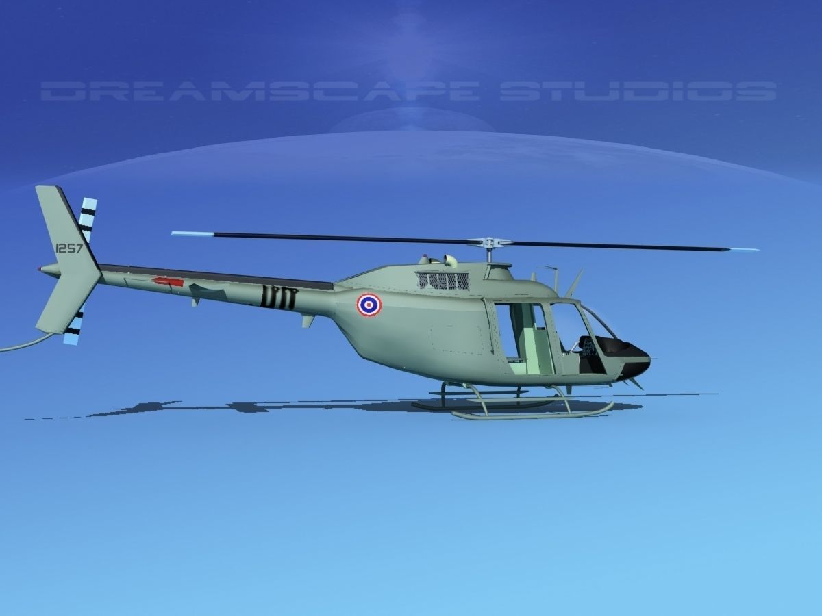 Bell OH-58B Royal Thai Army 3D model_5