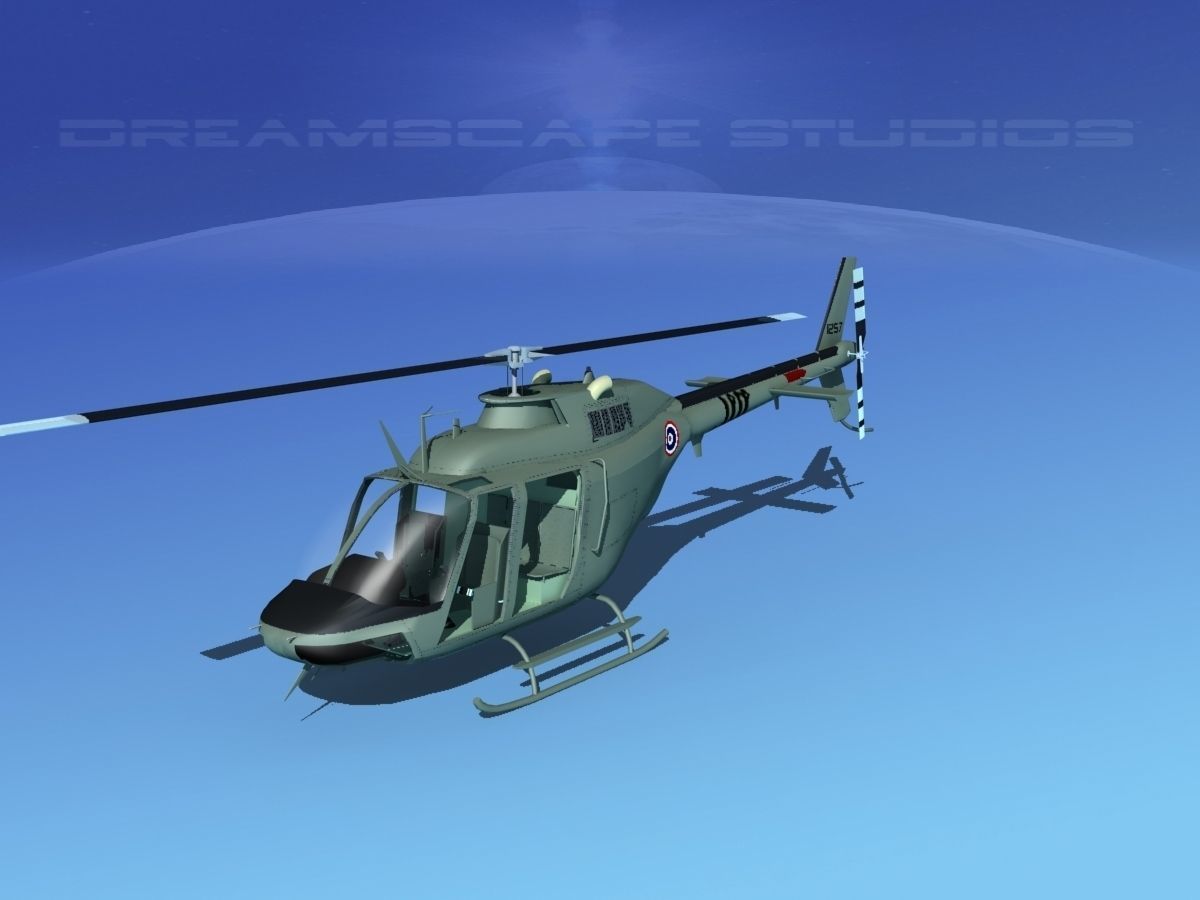 Bell OH-58B Royal Thai Army 3D model_8