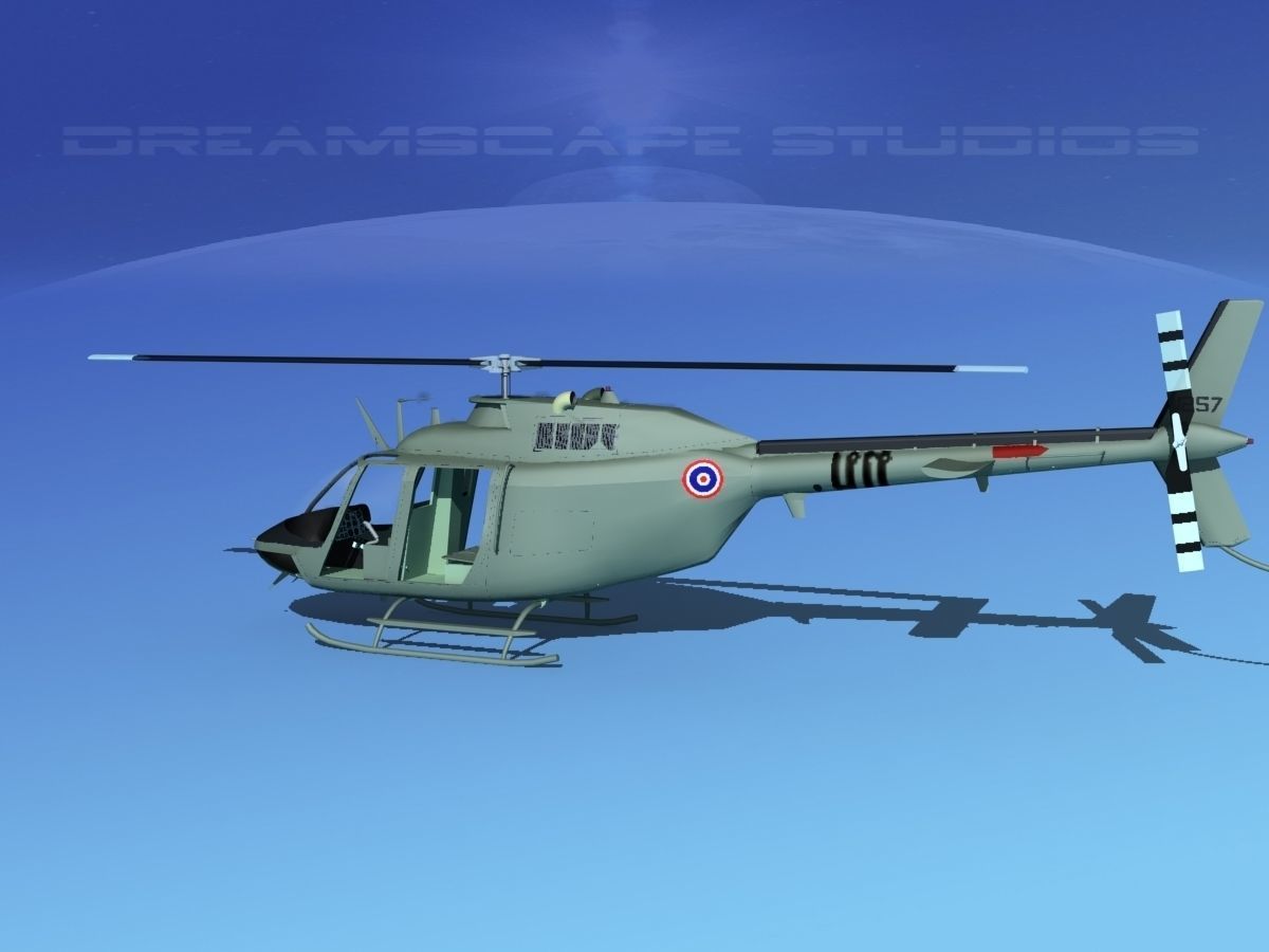 Bell OH-58B Royal Thai Army 3D model_6
