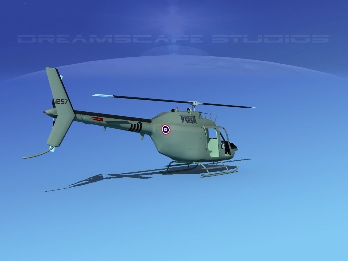 Bell OH-58B Royal Thai Army 3D model_3