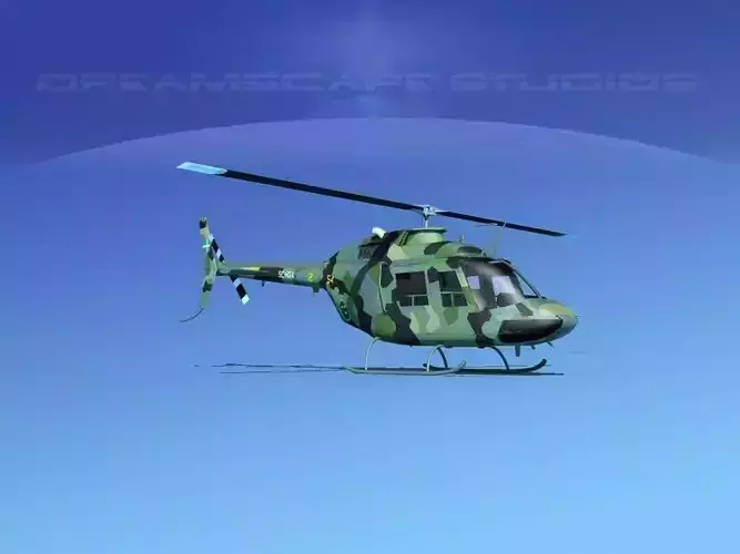 Bell OH-58B Swedish Army 3D model