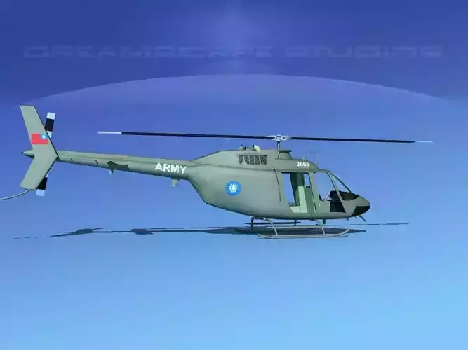 Bell OH-58B Taiwan Army 3D model