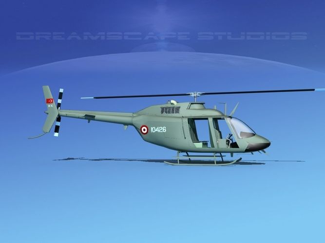 Bell OH-58B Turkish Army 3D model