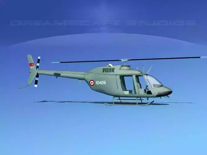 Bell OH-58B Turkish Army 3D model