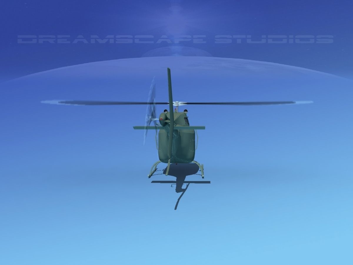 Bell OH-58B US Army 1 3D model_13