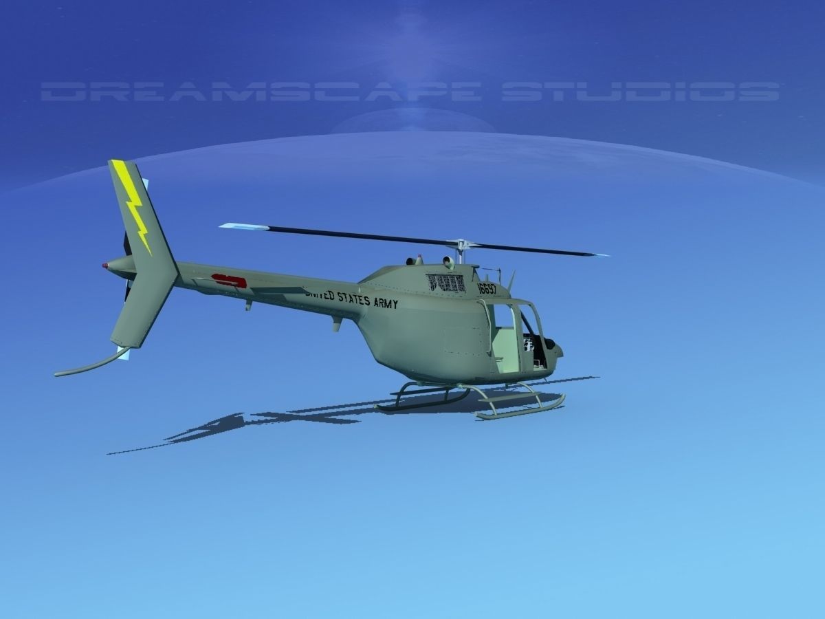 Bell OH-58B US Army 1 3D model_3
