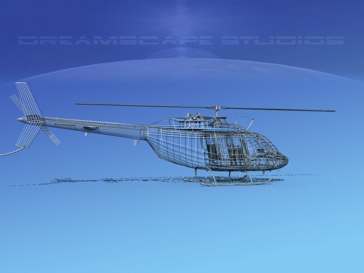 Bell OH-58B US Army 1 3D model_20