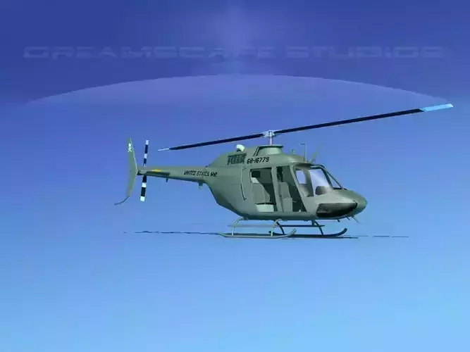 Bell OH-58B US Army 2 3D model