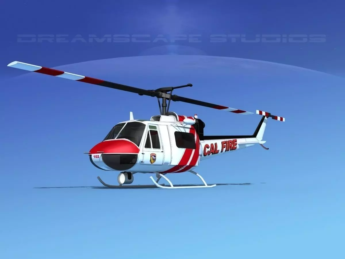 Bell 205 CALFire 3D model_0