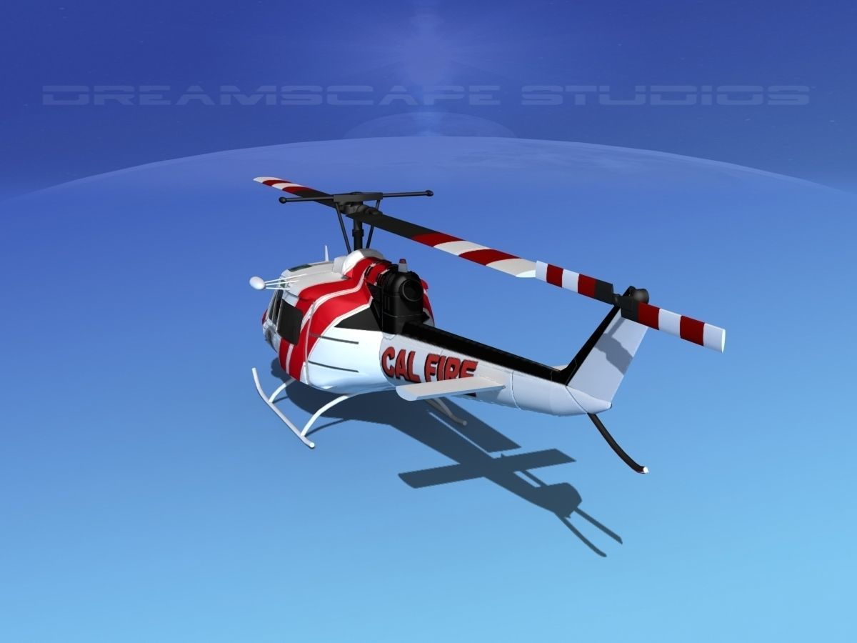 Bell 205 CALFire 3D model_10