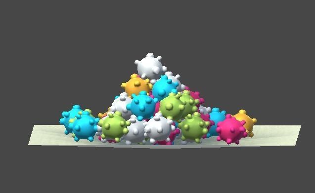 Japanese candy konpeitou1 Low-poly 3D model_3