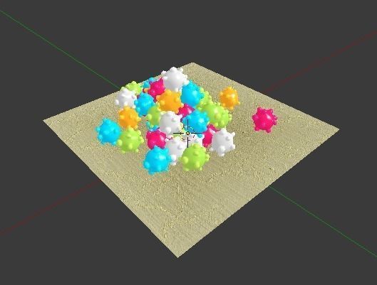 Japanese candy konpeitou1 Low-poly 3D model_10