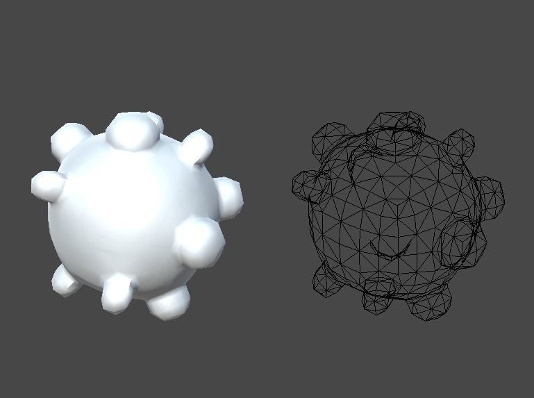 Japanese candy konpeitou1 Low-poly 3D model_6