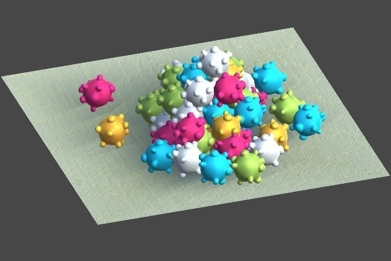 Japanese candy konpeitou1 Low-poly 3D model_0