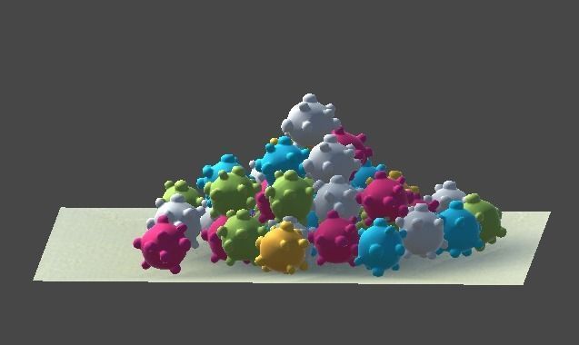 Japanese candy konpeitou1 Low-poly 3D model_5