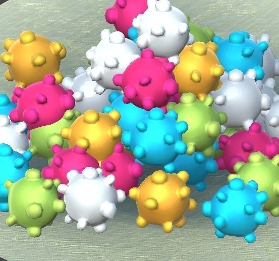 Japanese candy konpeitou1 Low-poly 3D model_1