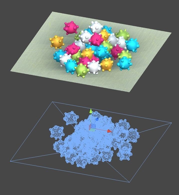 Japanese candy konpeitou1 Low-poly 3D model_8