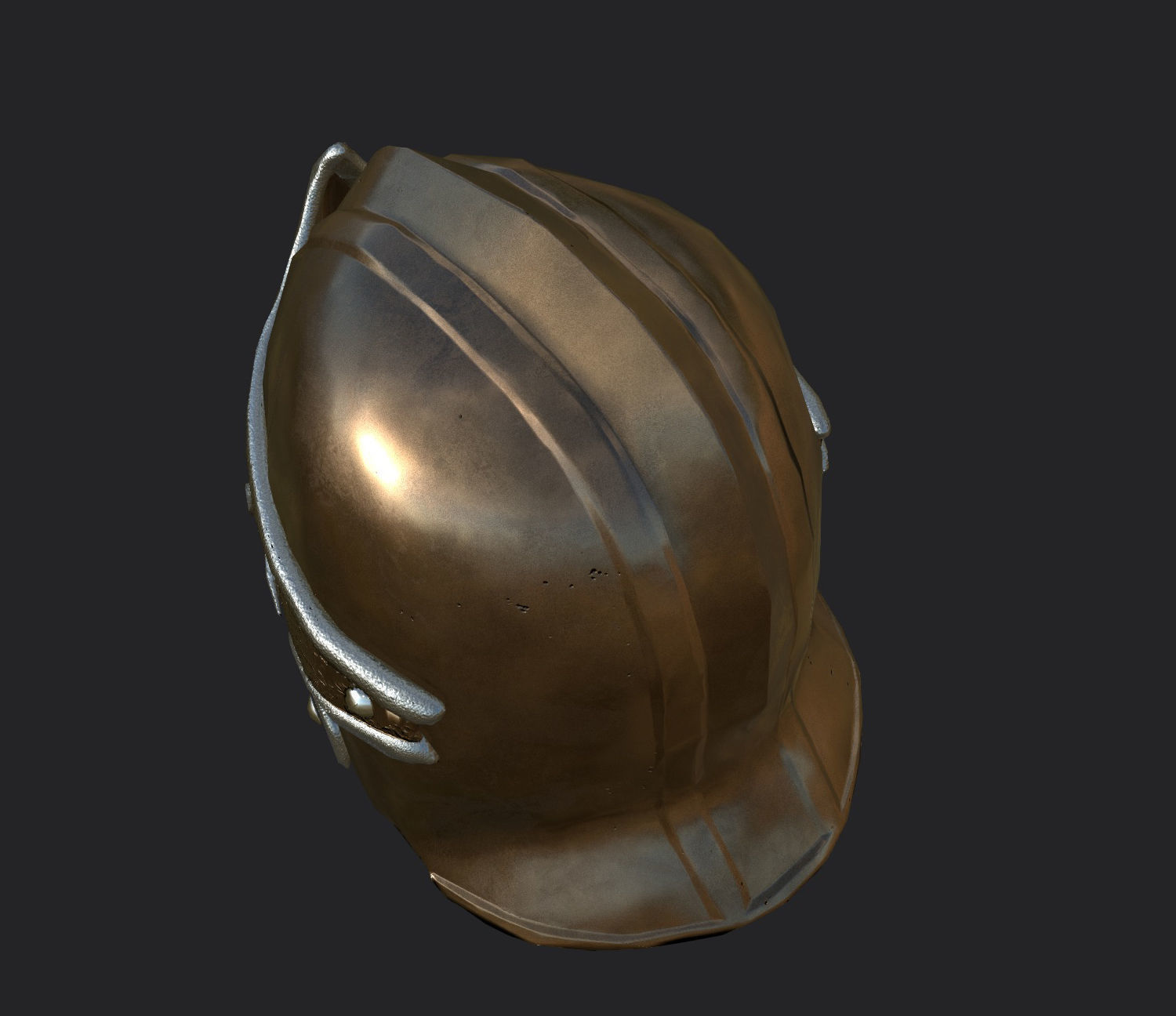 Helmet with ornaments Low-poly 3D model_3