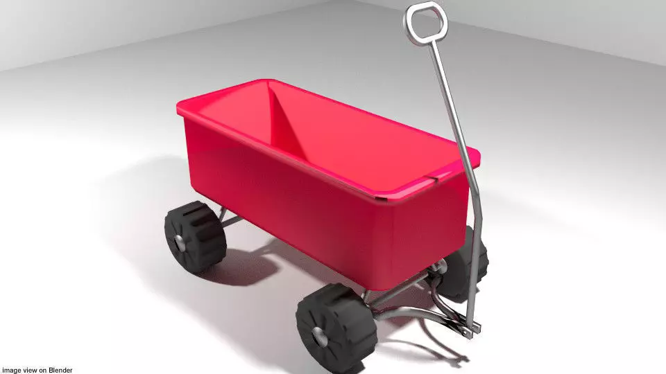 Wagon - Garden 3D model_0