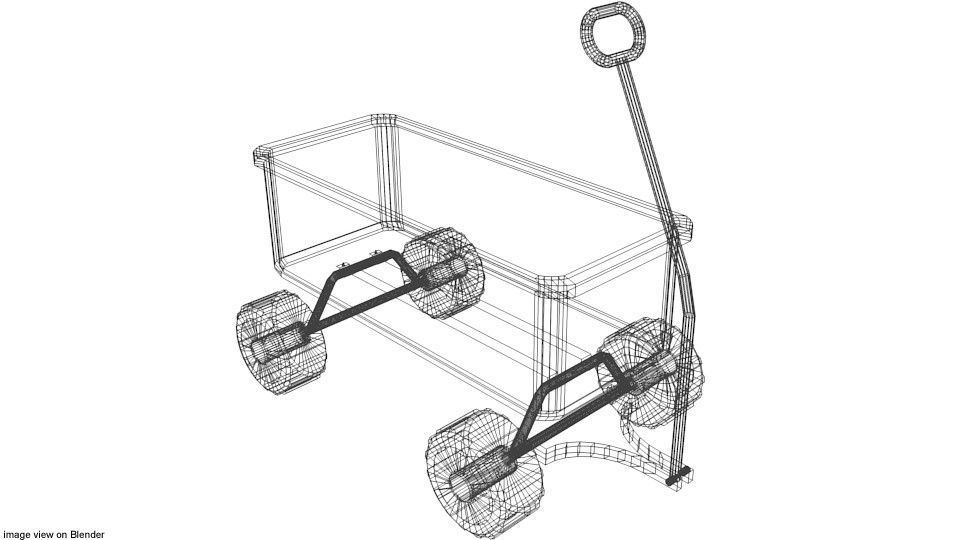 Wagon - Garden 3D model_3