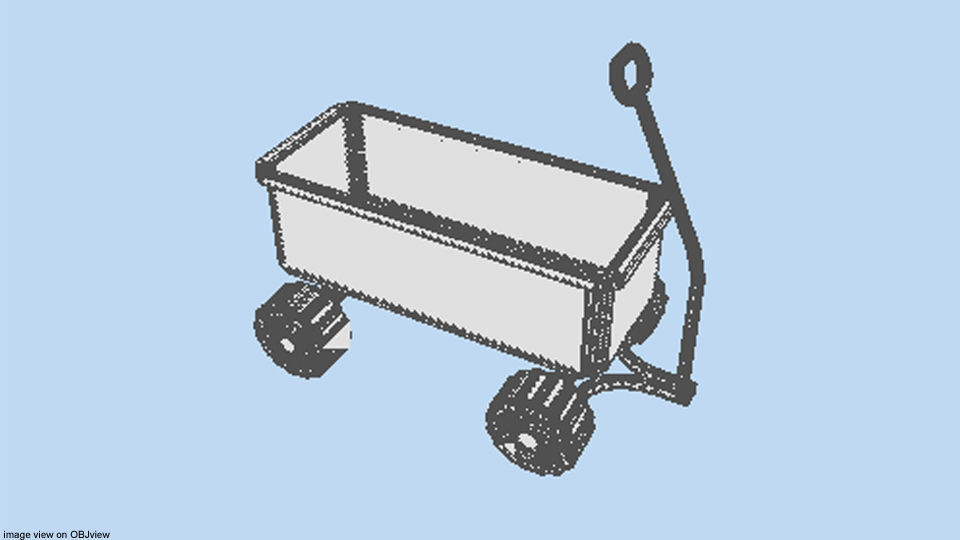Wagon - Garden 3D model_4