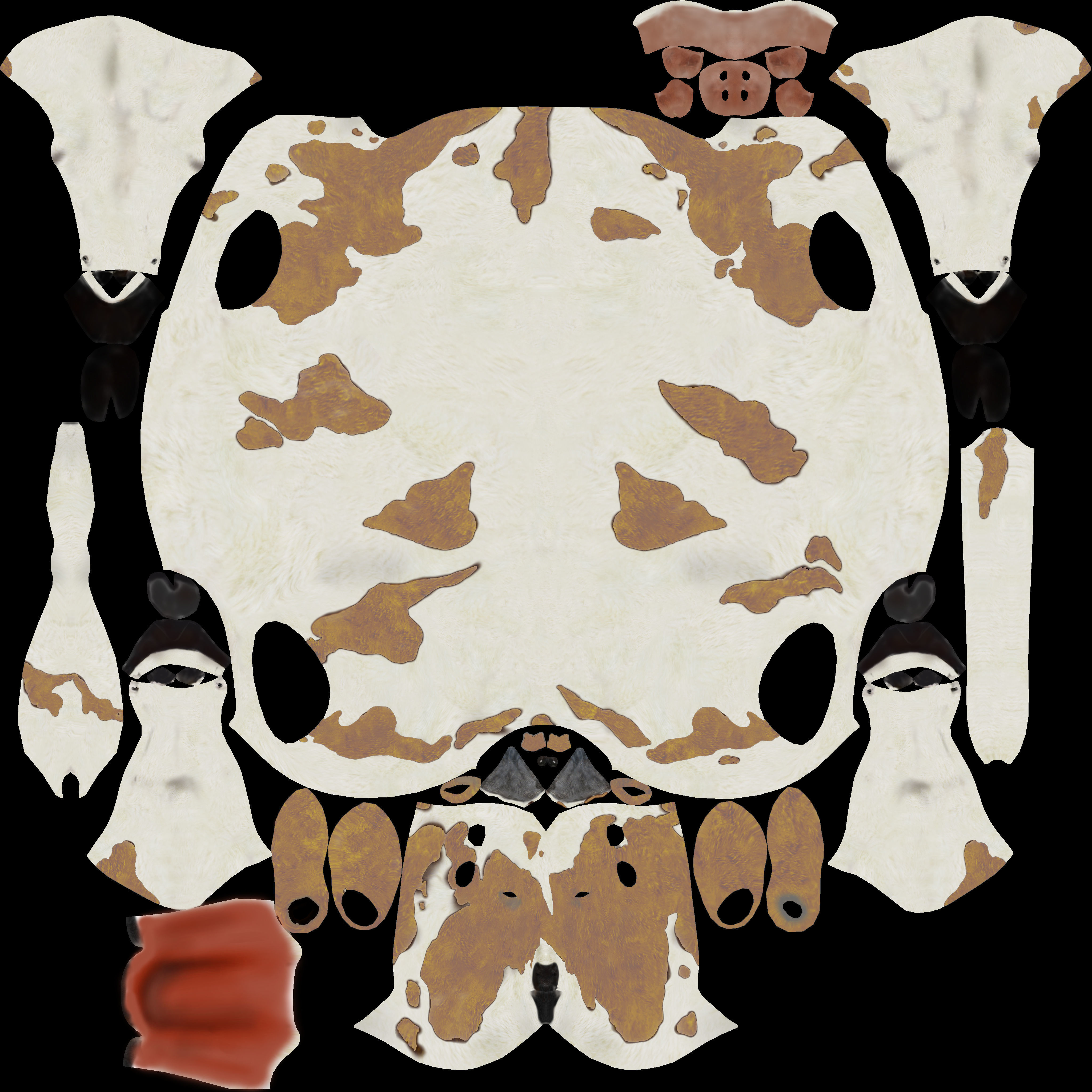 Cow Modal Low-poly 3D model_7