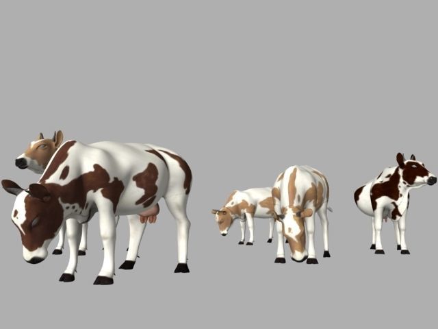 Cow Modal Low-poly 3D model_1