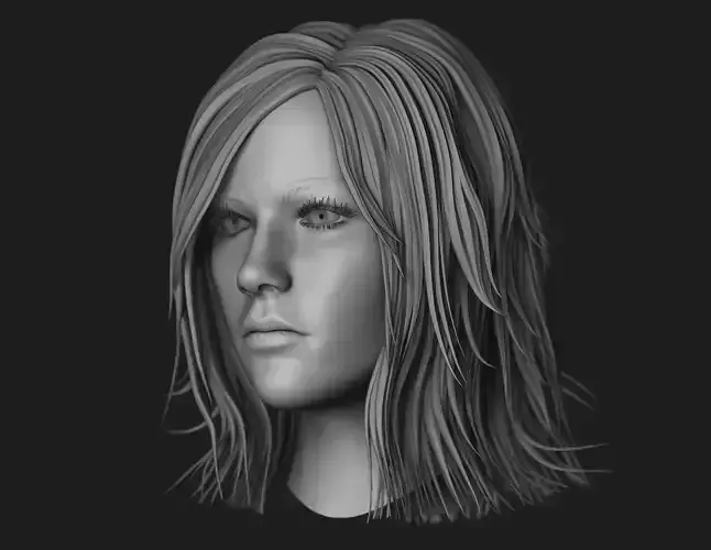 Female Head Sculpt 11 3D model