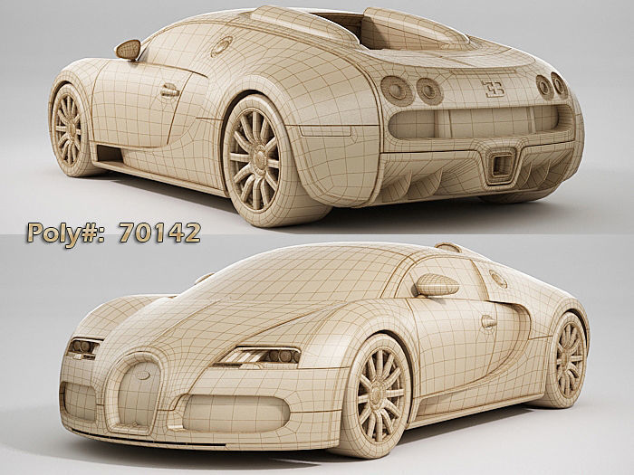 Bugatti Veyron 3D model_12