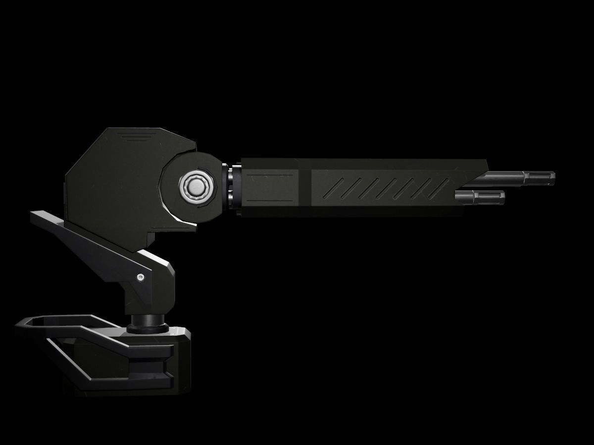 Turret V3 Low-poly 3D model_10