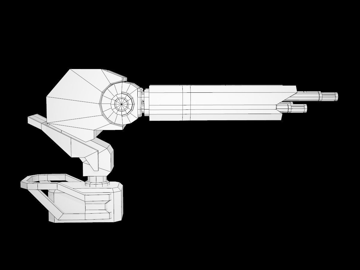 Turret V3 Low-poly 3D model_14