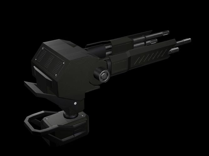 Turret V3 Low-poly 3D model