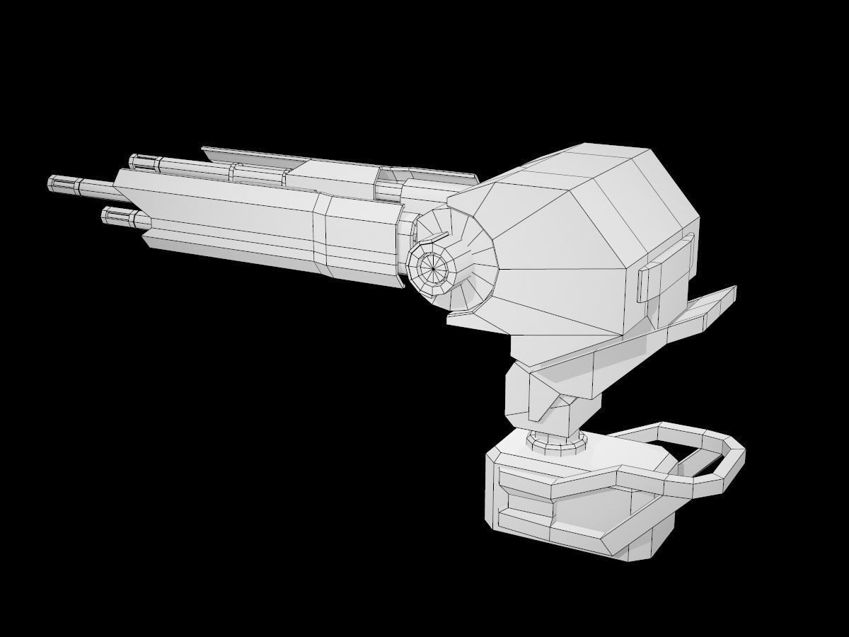 Turret V3 Low-poly 3D model_18