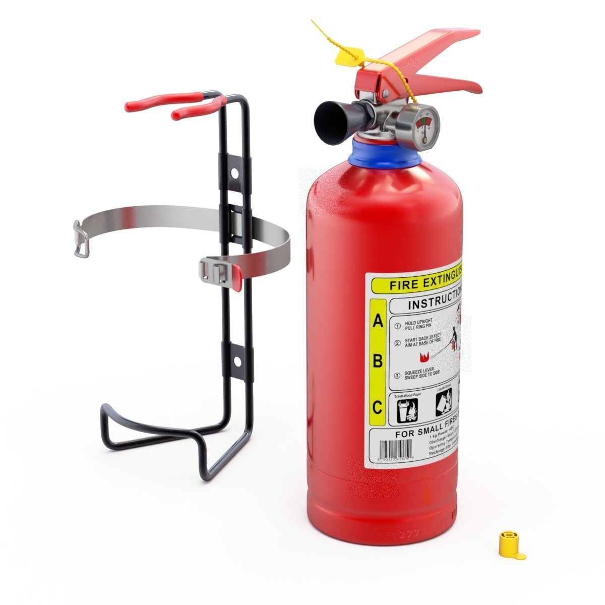 Car Fire Extinguisher 3D model_9
