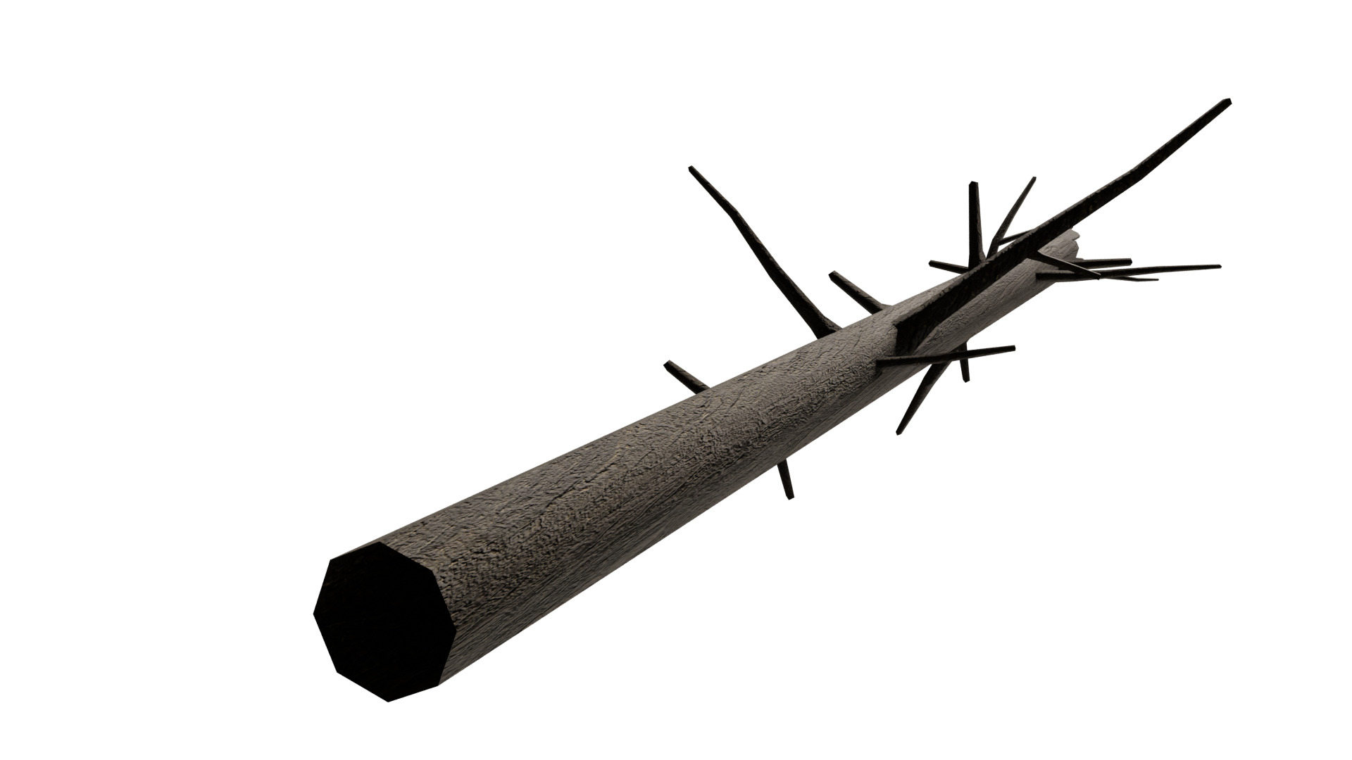 Dead Tree Low-poly 3D model_7