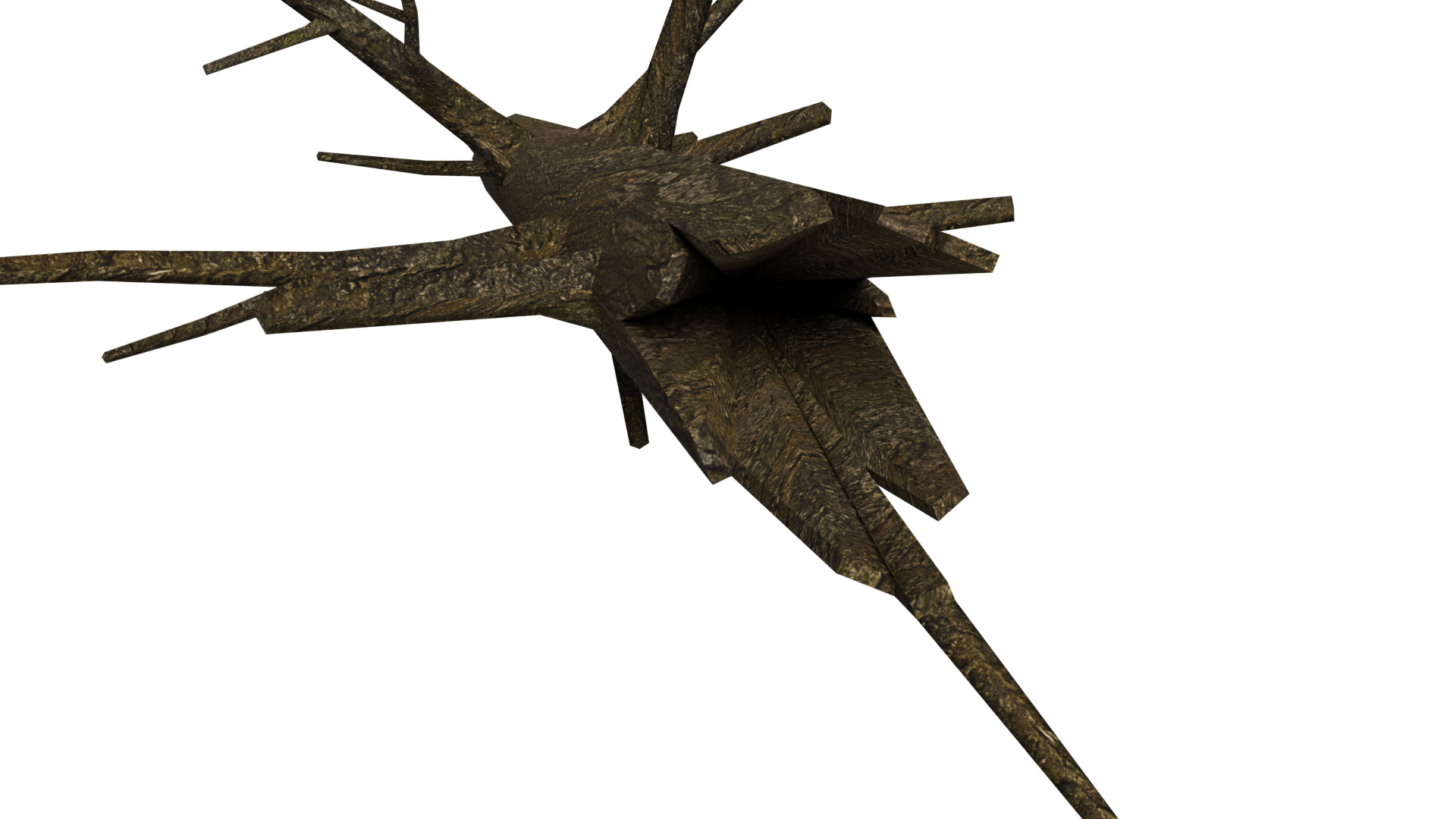 Dead Tree Low-poly 3D model_5