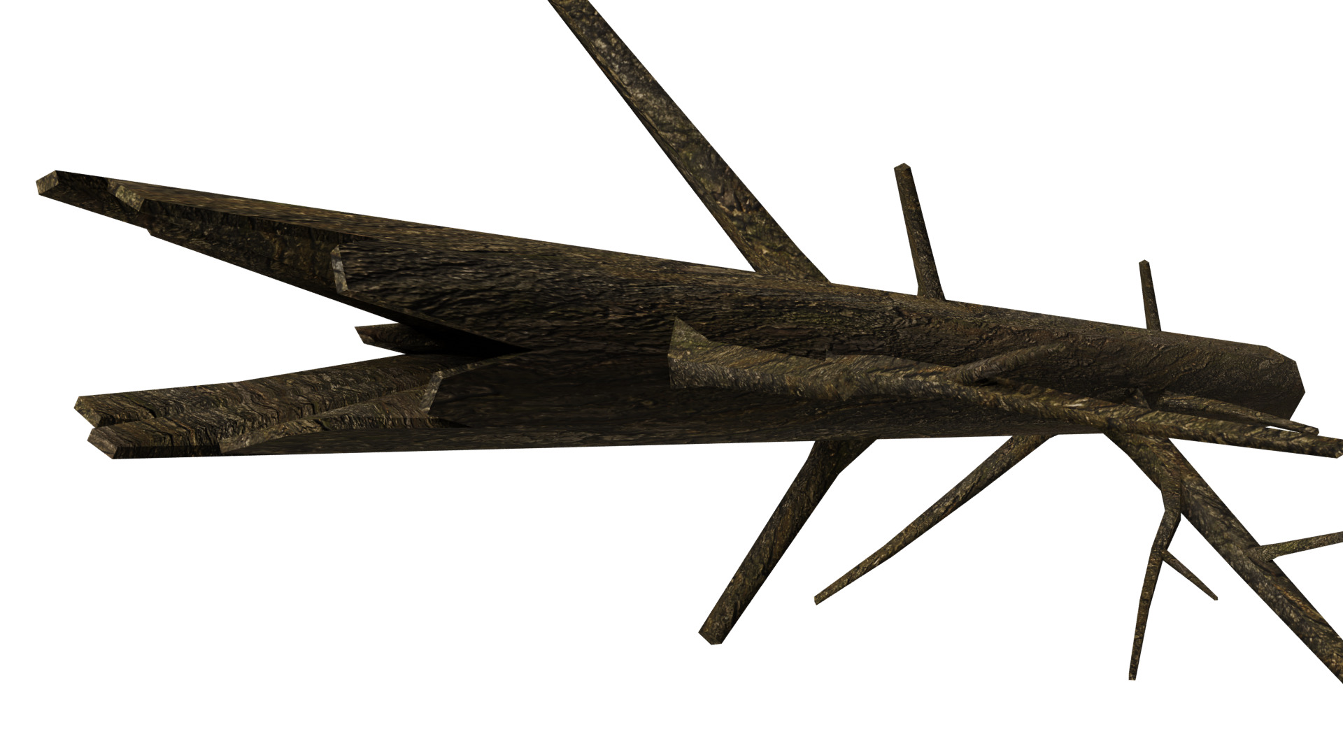 Dead Tree Low-poly 3D model_11