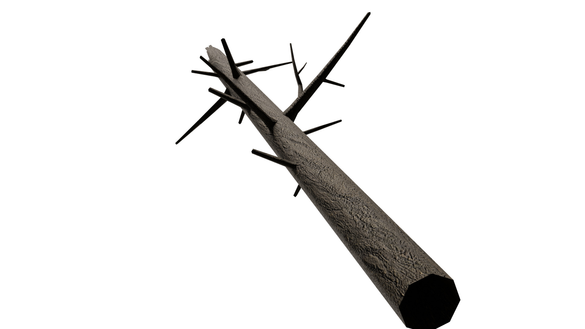 Dead Tree Low-poly 3D model_8