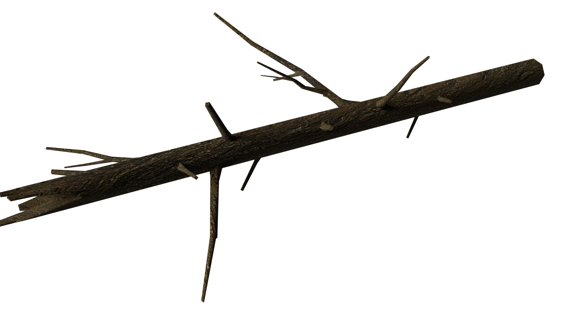 Dead Tree Low-poly 3D model_6