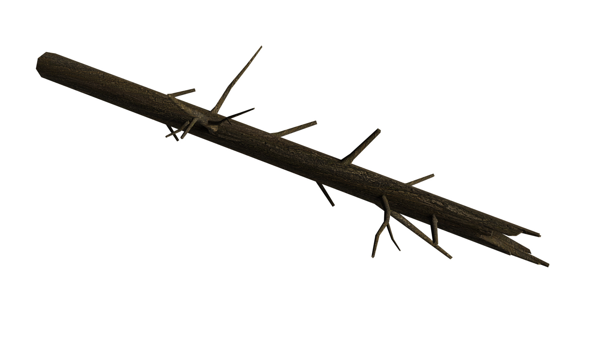 Dead Tree Low-poly 3D model_4