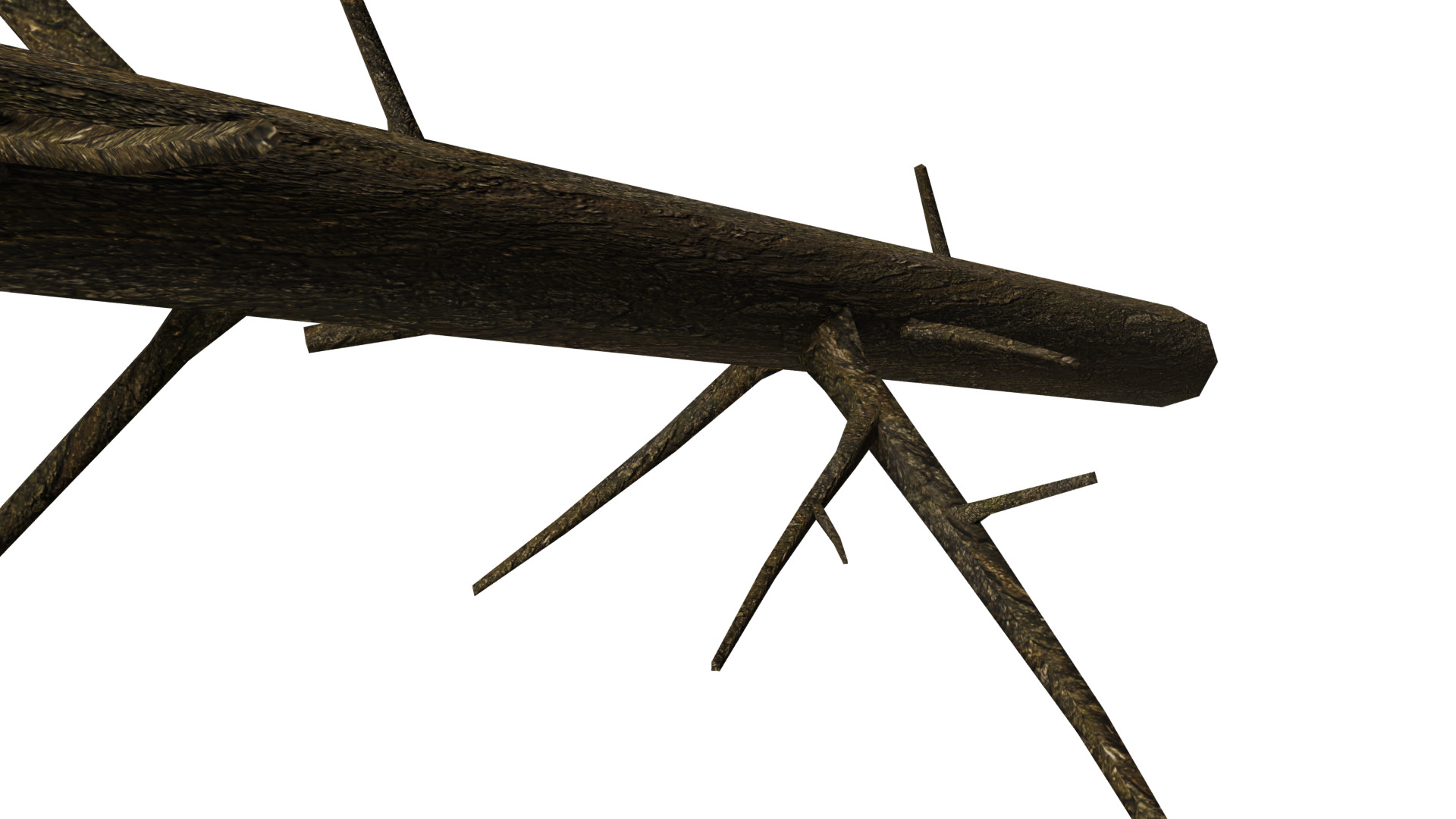 Dead Tree Low-poly 3D model_10