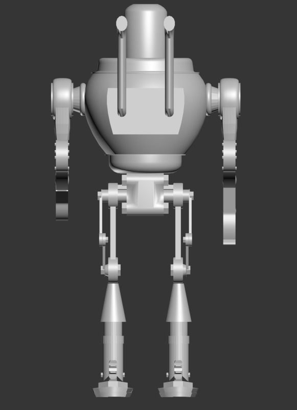 Robot Low-poly 3D model_2
