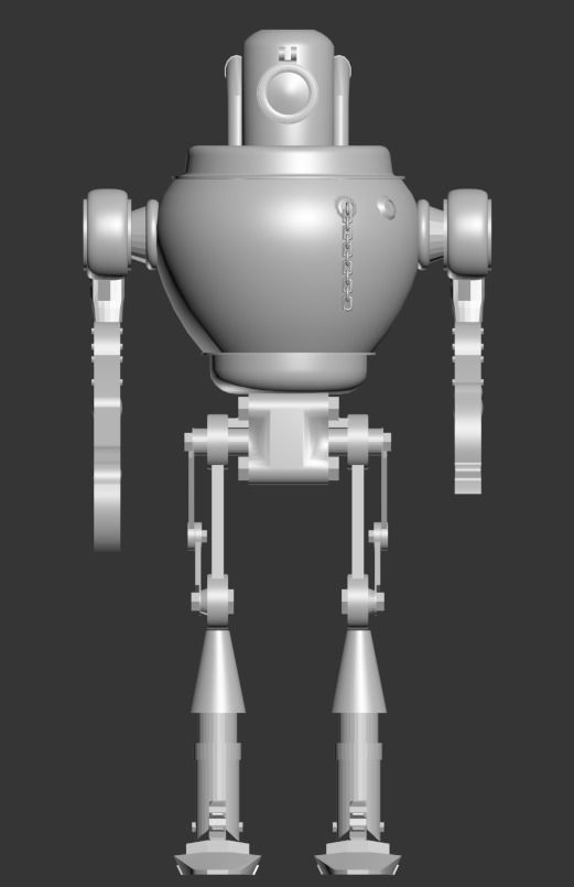 Robot Low-poly 3D model_1
