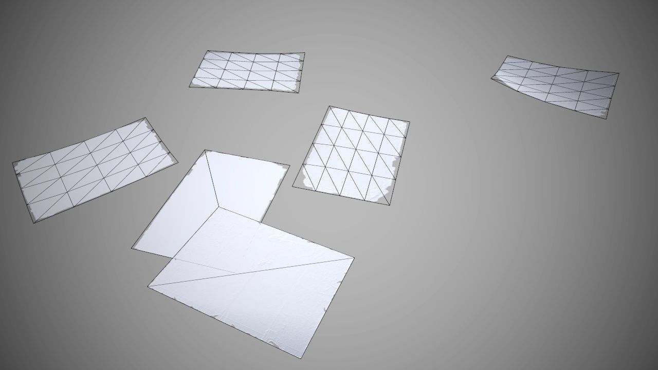 Low Poly Papers On The Ground PBR Low-poly 3D model_2
