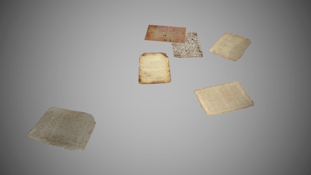 Low Poly Papers On The Ground PBR Low-poly 3D model_5