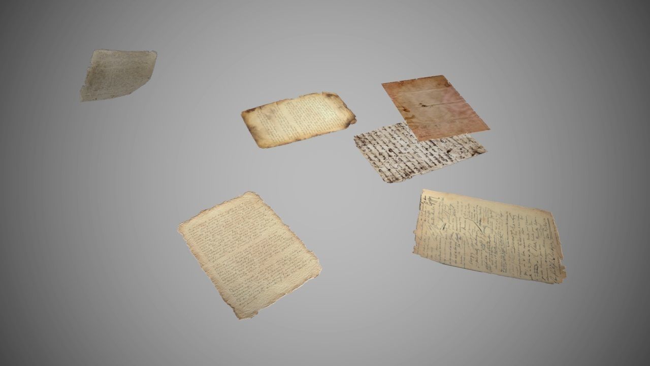 Low Poly Papers On The Ground PBR Low-poly 3D model_4